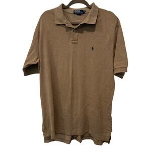 Vintage Polo Ralph Lauren Shirt Men's XL Brown Tan 100% cotton